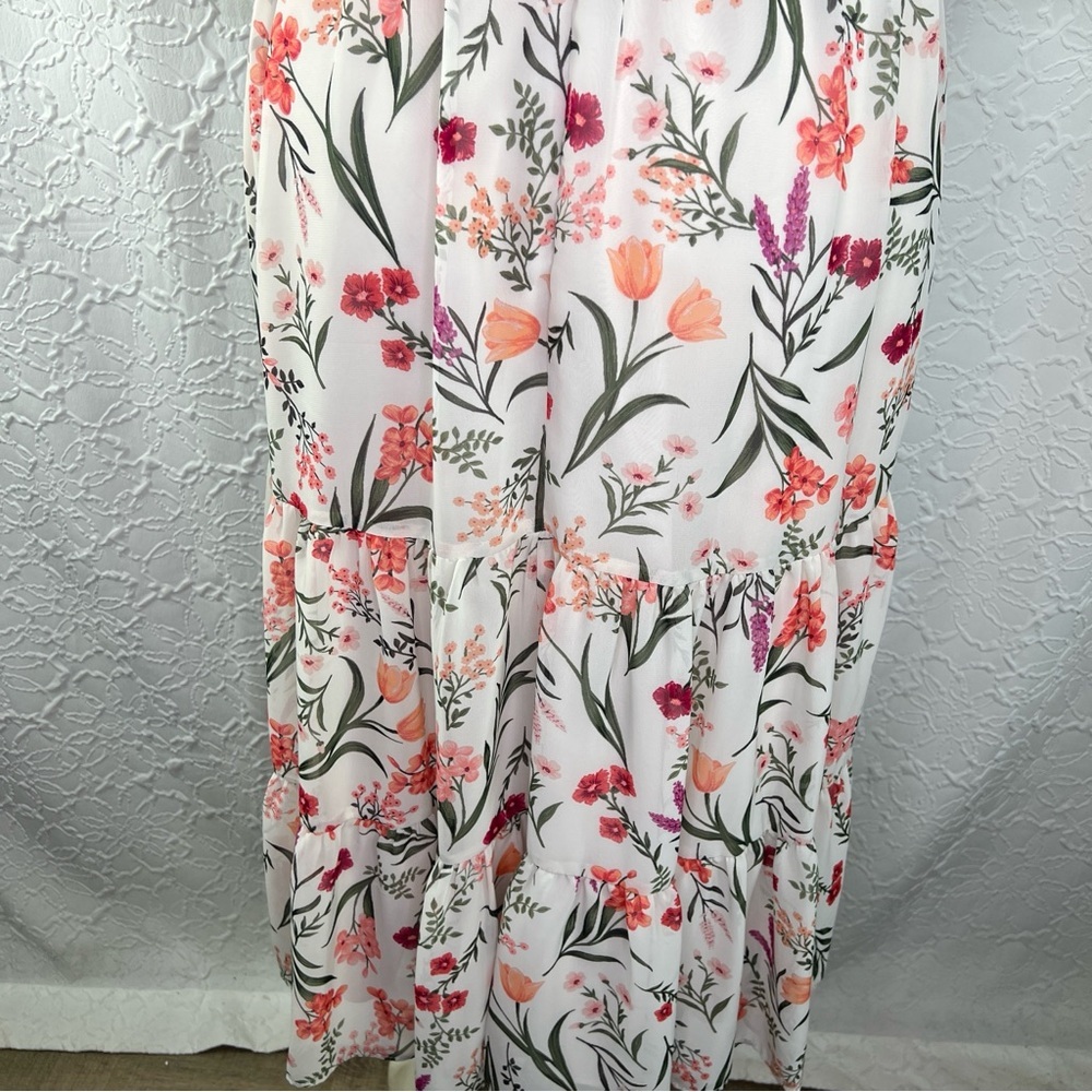 Eliza J Pink and White Floral Dress - Picture 9 of 13